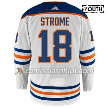 Camisola Edmonton Oilers RYAN STROME 18 Adidas Branco Authentic - Criança
